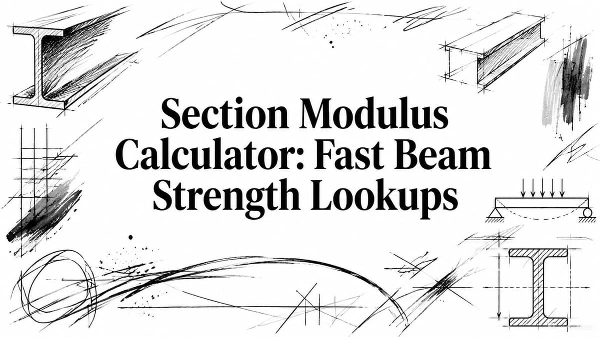 Section Modulus Calculator: Fast Beam Strength Lookups
