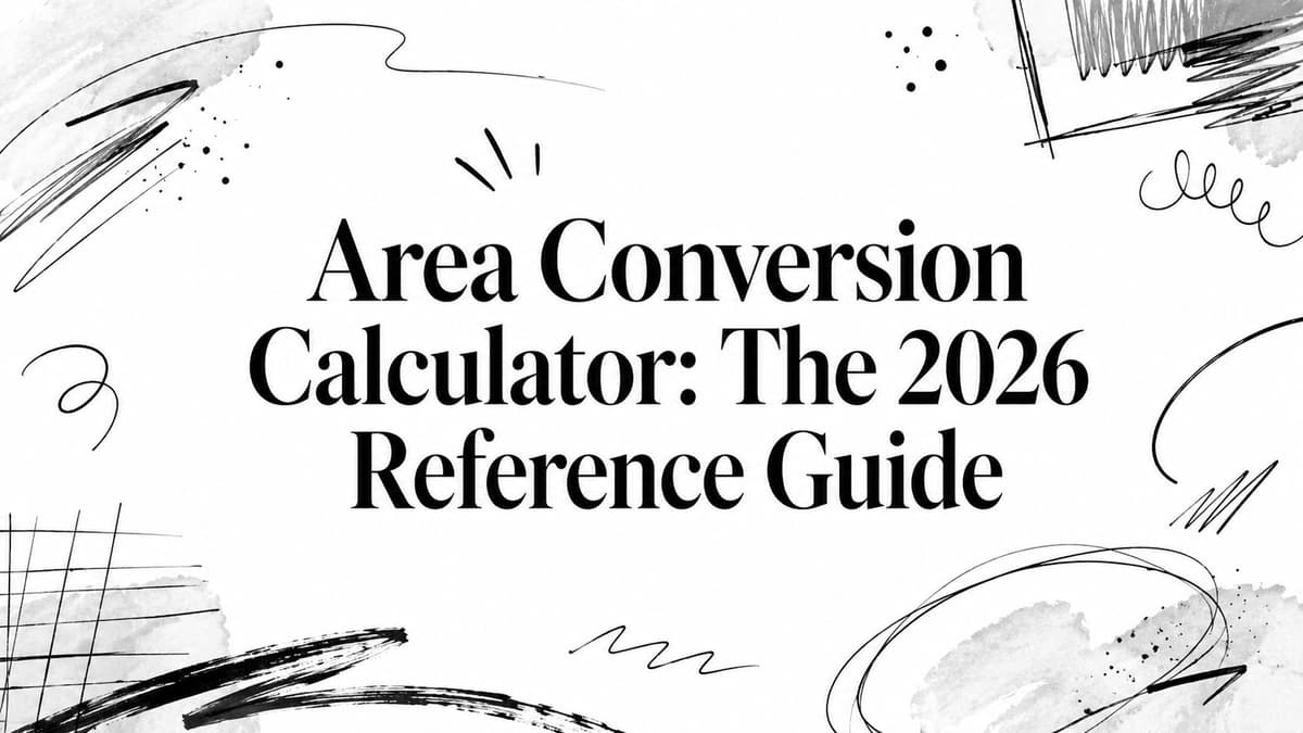 Area Conversion Calculator: The 2026 Reference Guide