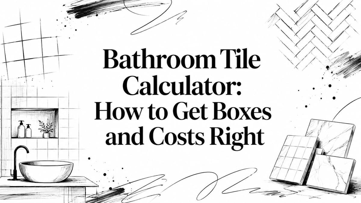Bathroom Tile Calculator: How to Get Boxes and Costs Right