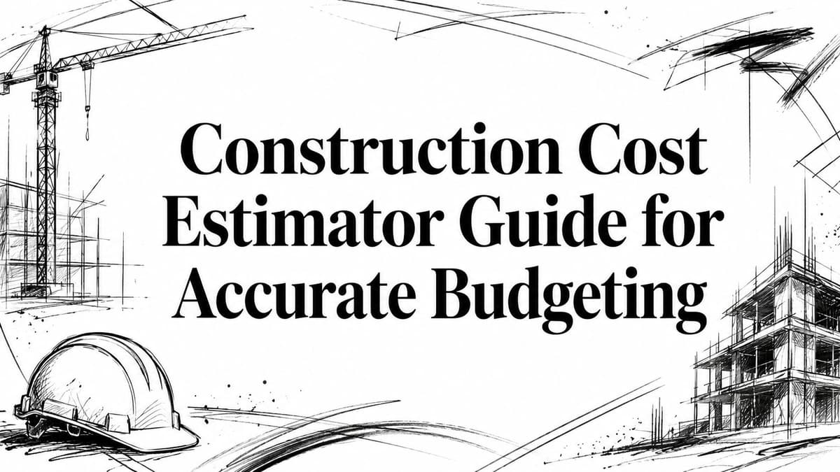 Construction Cost Estimator Guide for Accurate Budgeting