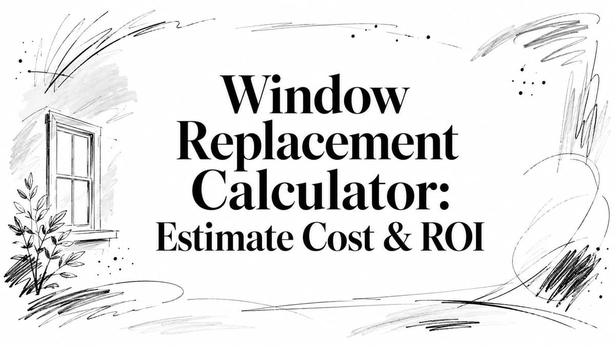 Window Replacement Calculator: Estimate Cost & ROI