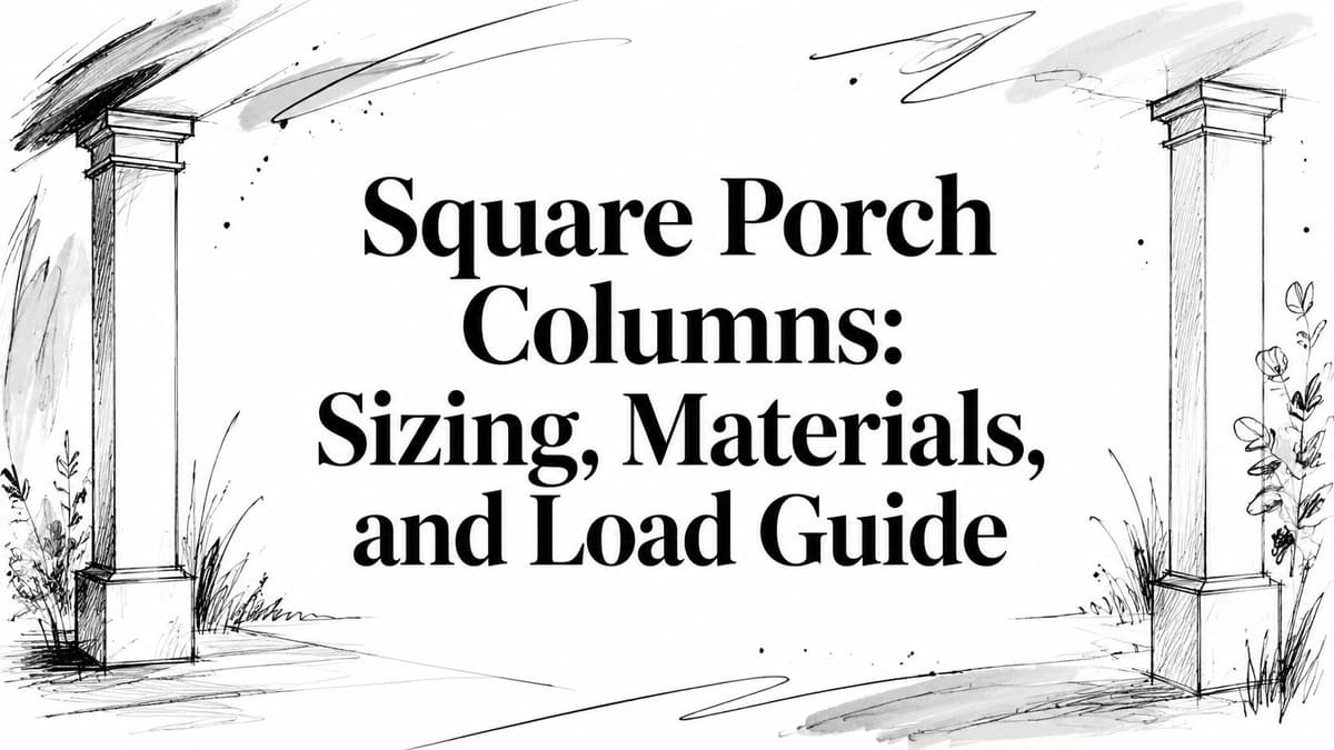 Square Porch Columns: Sizing, Materials, and Load Guide
