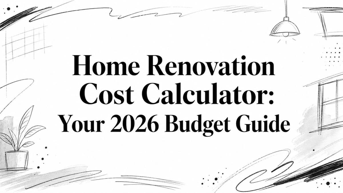 Home Renovation Cost Calculator: Your 2026 Budget Guide