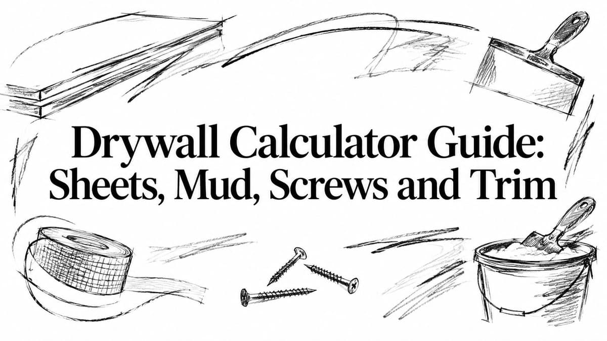 Drywall Calculator Guide: Sheets, Mud, Screws and Trim