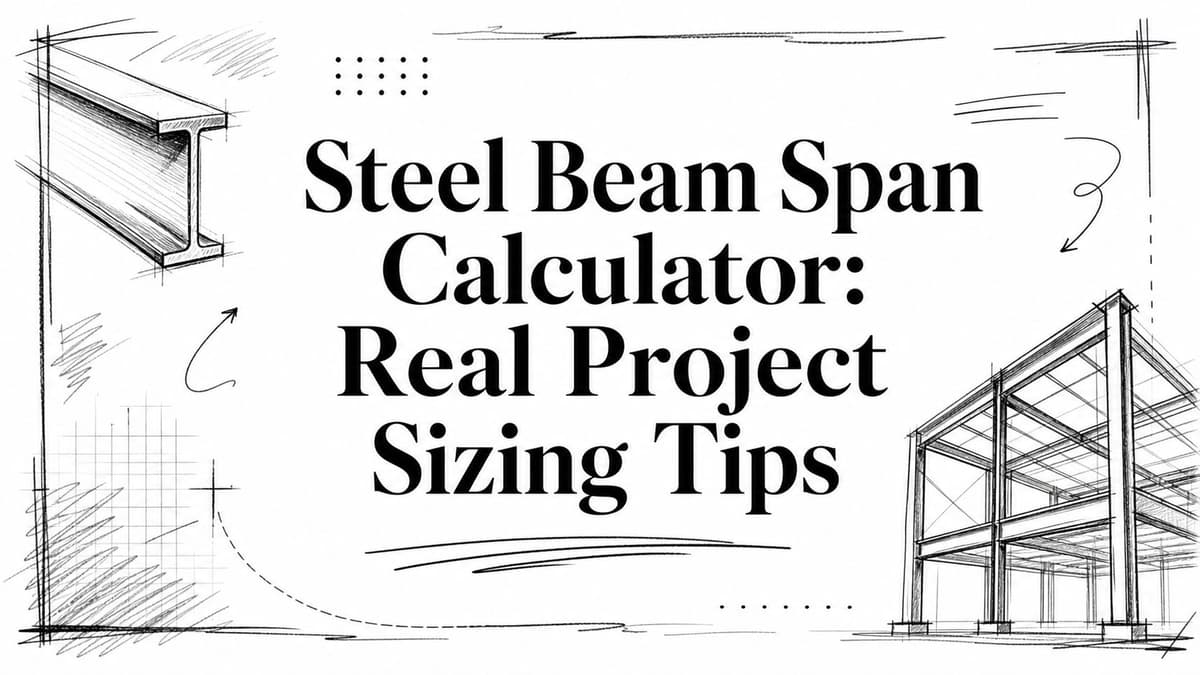 Steel Beam Span Calculator: Real Project Sizing Tips